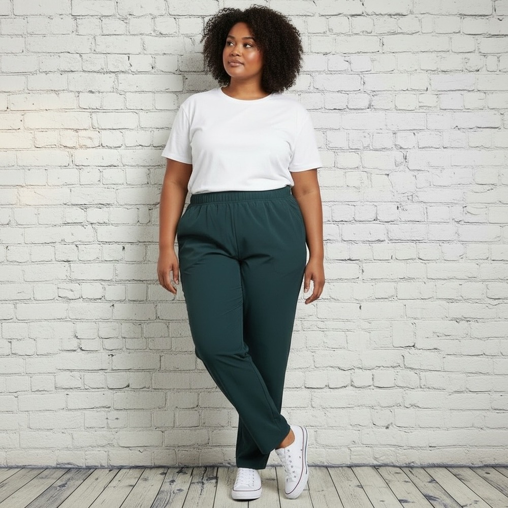 Nike Pants Womens Slim Fit Dri-FIT Training Dark Green 2X NEW Tapered CJ0598-011